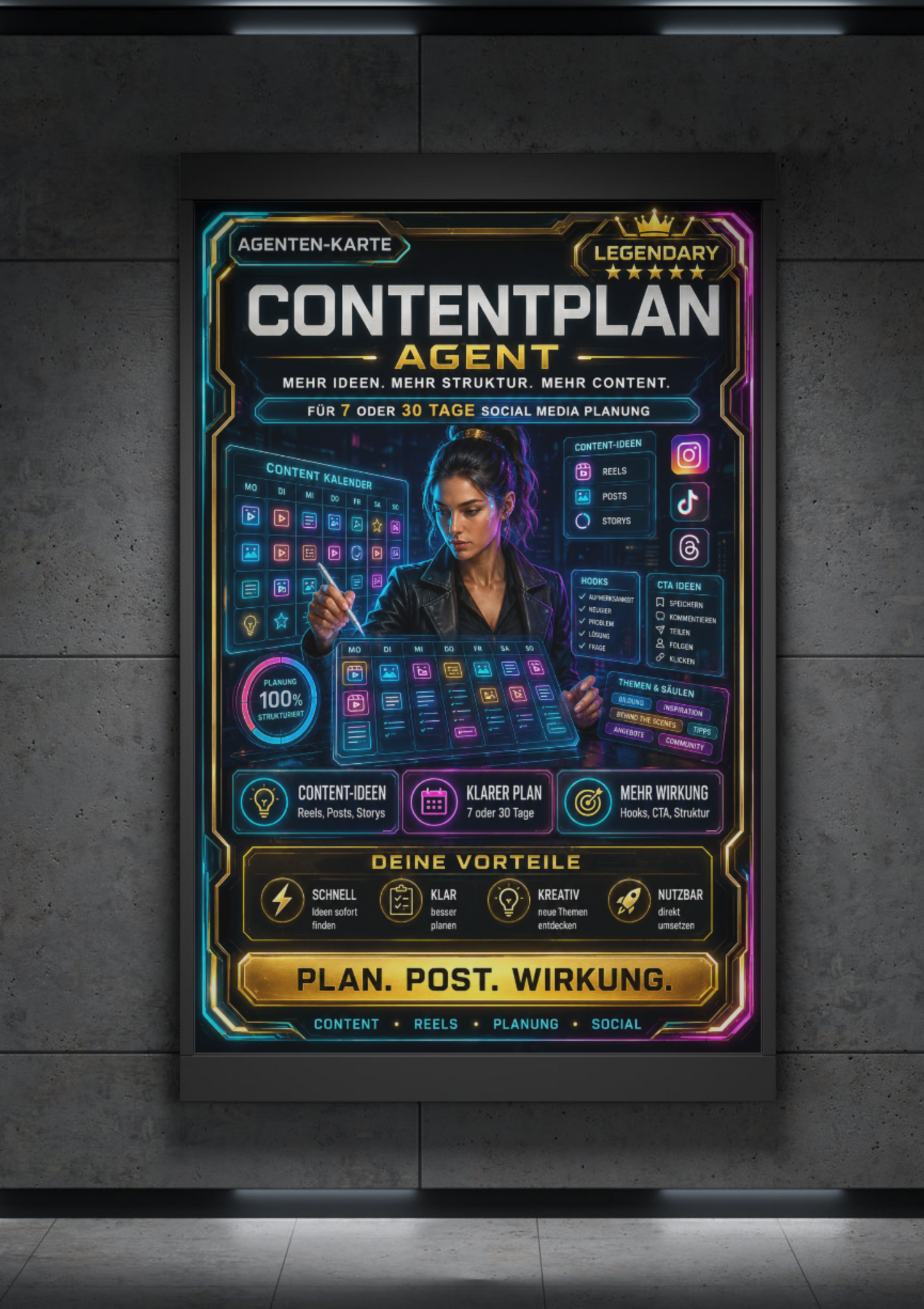 Contentplan Agent für 7 oder 30 Tage Content-Ideen
