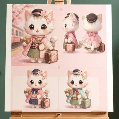 Premium Chibi-Charaktere und Chibi japanische Motive AI Prompt Bundle