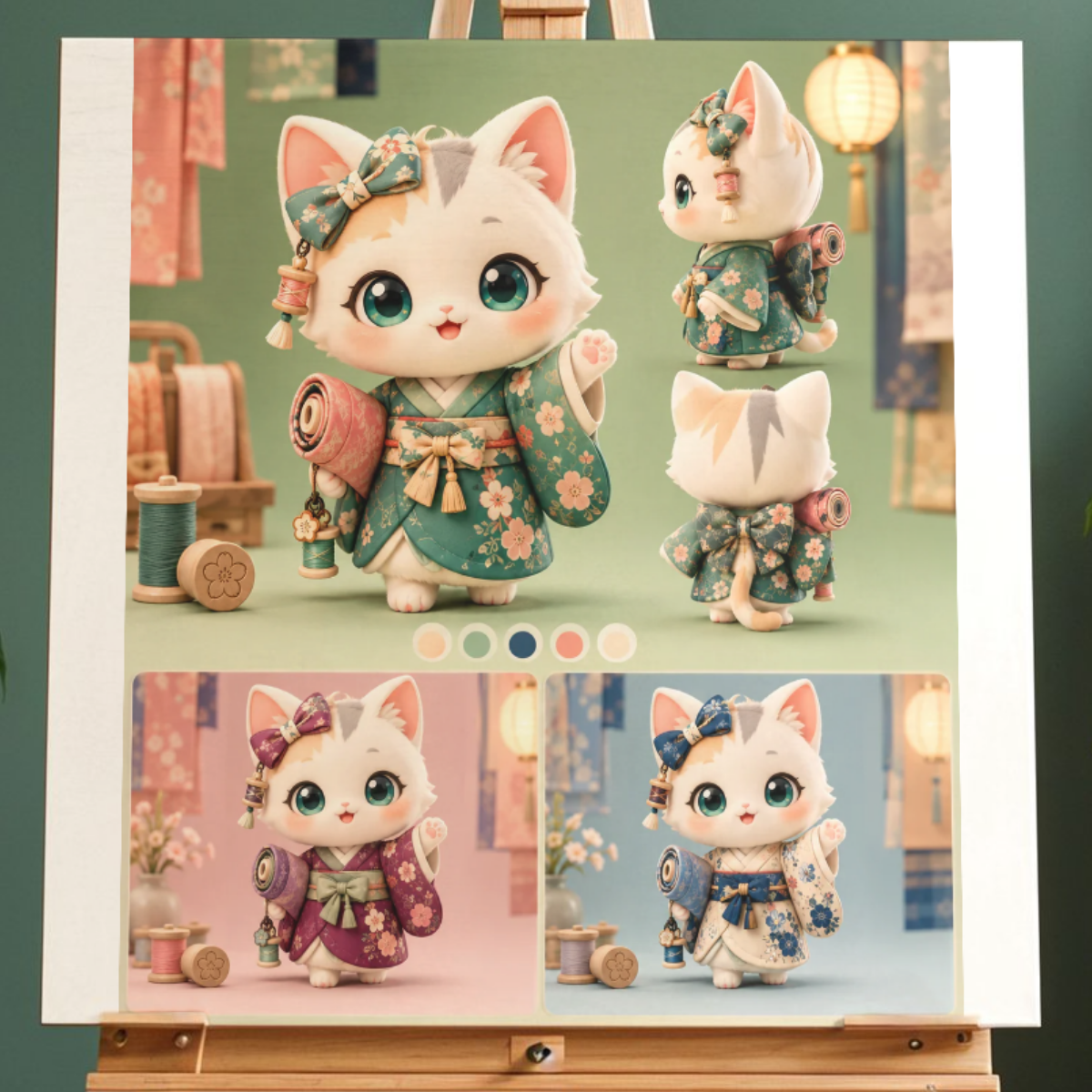 Premium Chibi-Charaktere und Chibi japanische Motive AI Prompt Bundle