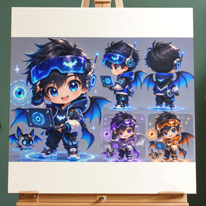 Premium Chibi-Charaktere und Chibi japanische Motive AI Prompt Bundle