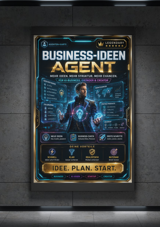 Business-Ideen Agent für Menschen, die mit KI neue Geschäftsideen suchen