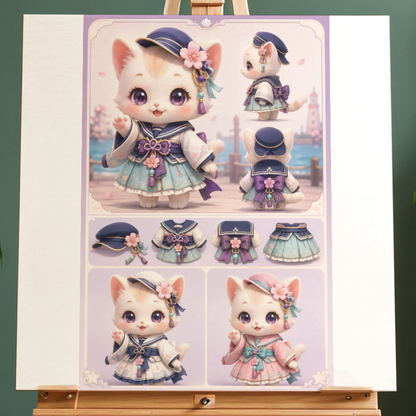 Premium Chibi-Charaktere und Chibi japanische Motive AI Prompt Bundle