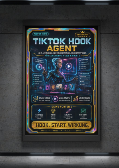 TikTok Hook Agent für starke Einstiege in Kurzvideos