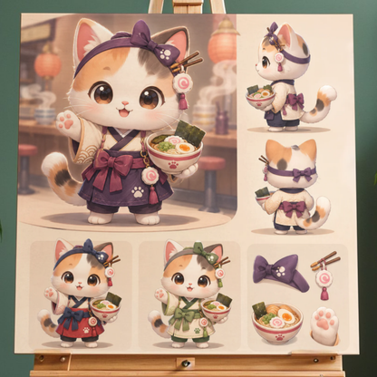 Premium Chibi-Charaktere und Chibi japanische Motive AI Prompt Bundle