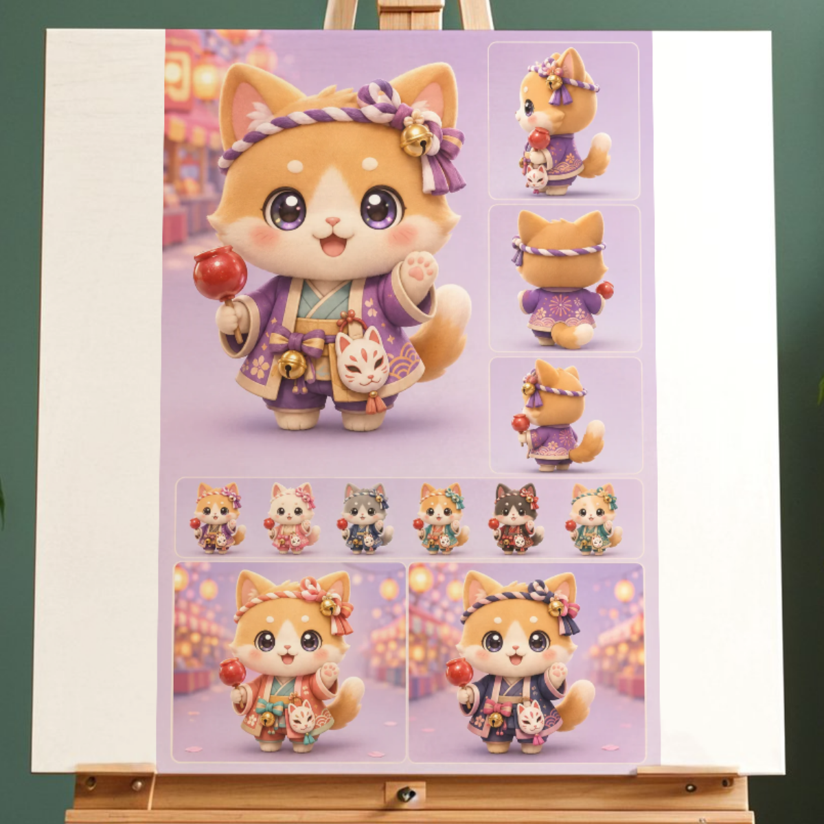 Premium Chibi-Charaktere und Chibi japanische Motive AI Prompt Bundle