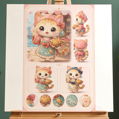 Premium Chibi-Charaktere und Chibi japanische Motive AI Prompt Bundle