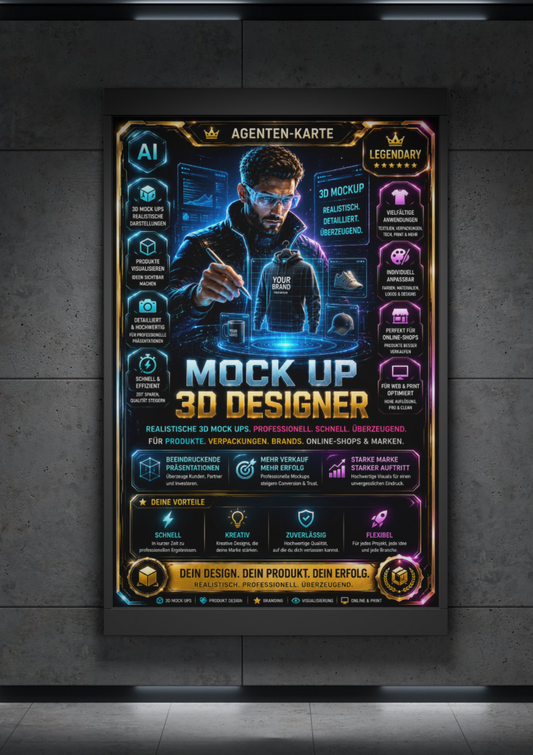 3D Mockup Designer  🎨KI-Agent